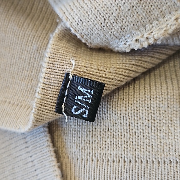 Creamy Taupe Cross over Knit midi dress - small - Picture 7 of 8